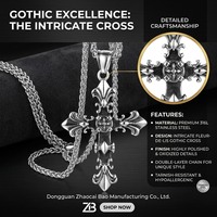 Collier vintage chrétien en acier inoxydable avec pendentif croix et perles, idéal pour un cadeau masculin