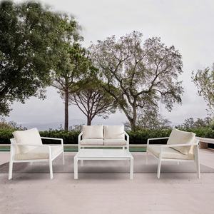 Precio <span class=keywords><strong>barato</strong></span> de alta calidad 4 piezas <span class=keywords><strong>Terraza</strong></span> Muebles de Jardín Honda malla asiento sofá de aluminio conjunto - Product Image 3