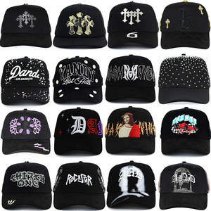 HBA54 Hersteller Maßgefertigte Stickerei Metall-Pin Strass Veracap Baseballkappen Hut Verstellbare <span class=keywords><strong>Snapback</strong></span>-Kappen für Männer Frauen - Product Image 1