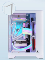 Boîtier PC Gaming Wukong Anime ATX Mid Tower Blanc Verre Trempé RGB Refroidissement Personnalisé Stock Disponible