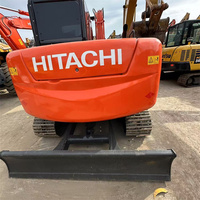 Machines de terrassement Guangzhou Export Utilisé Hitachi ZX60 à vendre mini 6 tonnes orange noir pelle