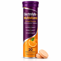 Comprimés effervescents pour l'hydratation et le soutien immunitaire avec Vitamine C 1000mg, Complexe B et Minéraux, 20 unités, Fabrication OEM