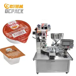 Auf Lager Automatische kleine Saucen becher Füll verpackungs maschine Sweet Chili Sauce Cup Mayonnaise Sauce Cup Füll versiegelung maschine