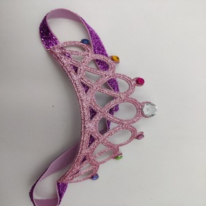 Spring New Cartoon Anime Children's <b>Cute</b> Pink and Purple Crown <b>Headband</b> Hair Accessories - Product Image 3