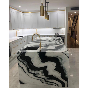 Panda Trắng Đá Cẩm Thạch Tự Nhiên Phiến Đá Bếp Đảo Bàn Counter Tops - Product Image 1