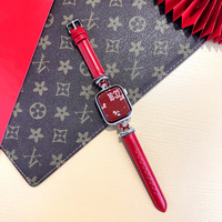 Correa de Reloj XCTSW 2026 Nueva con Brillantes, de Cuero de Poni, Unisex, Correa de Cuero Genuino, Estilo Deportivo, Hebilla Plegable Compatible