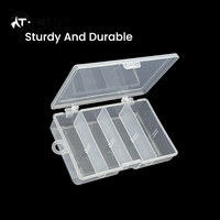 Boîte de rangement transparente pour matériel de pêche, emballage personnalisé, étui portable pour leurres de pêche