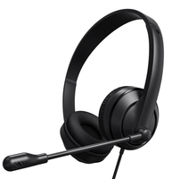 Casque stéréo filaire USB-A pour PC/ordinateur portable, léger, commandes intégrées avec fonction de sourdine pour les appels. Collaborer avec les équipes/Zoom