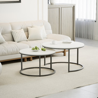 Table basse or nordique salon ensemble de meubles thé Accent chêne rond métal bout de lit moderne luxe côté marbre Tables basses