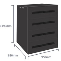 Armoire de stockage de batterie solaire UPS C40/A40 IP100A, boîte en acier pour 40 batteries 12v 65sh/100ah