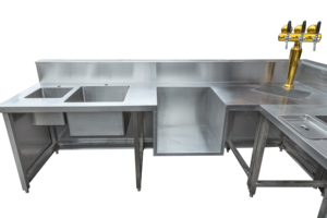 Tavolo da Lavoro Personalizzato per <span class=keywords><strong>Bar</strong></span>, <span class=keywords><strong>Banco</strong></span> per Negozio di Bubble Tea, Tavolo di Preparazione in Acciaio <span class=keywords><strong>Inox</strong></span> - Product Image 6