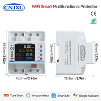 Disjoncteur triphasé WiFi Tuya 4P 100A avec compteur d'énergie bidirectionnel, réenclenchement automatique, protection contre les surtensions, Smart Life 230V