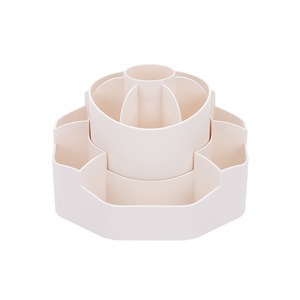 Rotating Desktop Makeup Organizer 360 Degree <b>Round</b> Plastic Storage For Cosmetic <b>Brushes</b> And Stationery - Product Image 5