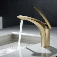 Robinet de lavabo noir en laiton moderne, monotrou, monocommande, eau chaude/froide, avec cartouche céramique, pour salle de bain, à poser sous le plan ou sur le dessus
