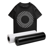 Vinyle thermocollant PU blanc et noir de haute qualité, 61 cm x 25 m, pour vêtements – Meilleures ventes