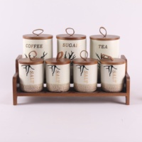 Handmade Ceramic Cookie Candy Sugar Food Container Kitchen Canisters Wholesale Ceramic Storage Jar with Lid