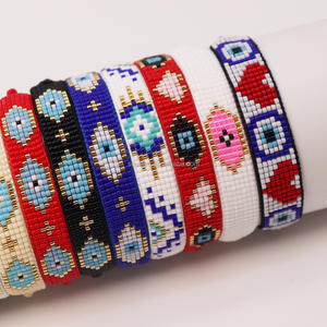 2025 hecho a mano trenzado ajustable Bohemia tema multicolor Miyuki cuentas de semillas de vidrio pulseras de ojo <span class=keywords><strong>del</strong></span> <span class=keywords><strong>diablo</strong></span> para mujeres - Product Image 2