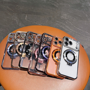 Sang Trọng Bling Rhinestone Thiết Kế Chân Đế Từ Rõ Ràng Trường Hợp Điện Thoại Cho Iphone 17 Pro Max 16 15 14 13 12 11 - Product Image 6