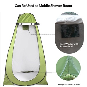 Tenda da Campeggio per Doccia, Toilette Mobile e Spogliatoio, Impermeabile Quattro Stagioni, Mimetica in Poliestere 190T con Borsa Portaoggetti Integrata - Product Image 5