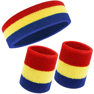 Aolikes Colorful <strong>Wristband</strong> Headband Embroidery Tennis Breathable Sweatband Towel <strong>Wristband</strong> Fashion Customized - Product Image 5
