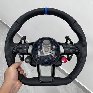 Volant personnalisé bleu avec boutons de démarrage et d'arrêt pour Audi B9 A3 A4 A5 S4 RS5 S3 S4 S5 A6 A7 A8 Q5 Q7 TT R8 S6 RS6 RS7 - Product Image 1