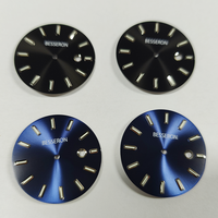 Guangzhou personalizado en blanco reloj Dial marcador de acero inoxidable luminoso Nh35 Nh36 piezas con logotipo OEM reloj Dial proveedor