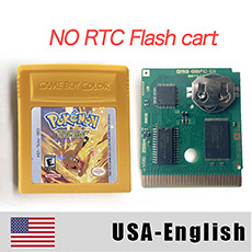 ตลับเกมส์สีเหลืองรุ่นเก่าของอเมริกา ไม่มี RTC  แบบแฟลชการ์ด  บันทึกความคืบหน้าได้  สำหรับเครื่องเล่นเกมส์ GBC ภาษาอังกฤษ - Product Image 3