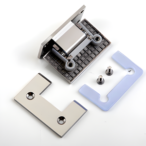 Bisagras cuadradas de acero inoxidable de <span class=keywords><strong>90</strong></span> grados con cierre suave para puertas de vidrio de baño, montaje en pared para cuartos de ducha - Product Image 2
