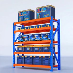 Estanterías metálicas de acero industrial personalizables, estanterías con pernos ajustables para garaje, estanterías para apilamiento de palets - Product Image 6