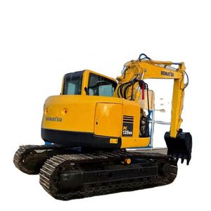 Excavatrice Komatsu PC128US-2 d'occasion en excellent état de fonctionnement, à vendre, avec moteur, boîte de vitesses, pompe et roulement - Origine Japon 1 0.5m - Product Image 1