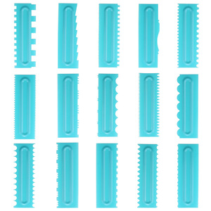 16 Plastic Fondant Patroon Modellering Tools Crème Schraper Bakvormen Keukengerei Mal Siliconen Mal Cake Decoreren Tools 1714r - Product Image 2