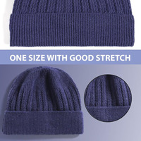 Gorro de Punto Unisex de Color Sólido, Lana Acrílica de Alta Calidad, Transpirable, Impermeable, Cálido, Informal, para Invierno, Viajes, Adultos