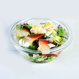 <span class=keywords><strong>Lesui</strong></span> Emballage de salade durable recyclé 8oz 12oz 16oz 24oz 32oz Bol à salade à emporter en plastique PET jetable avec couvercle - Product Image 4