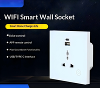 Enchufe Inteligente Universal WiFi Tuya/Homekit/Matter, Panel Táctil, Control Remoto por Aplicación, Control por Voz Alexa para Automatización del Hogar Inteligente