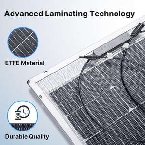 Vente chaude Panneaux Solaires Flexibles 100W 12V Monocristallin Pliable Semi <span class=keywords><strong>Solaire</strong></span> Module Chargeur Hors Réseau pour RV Bateau Cabine Van - Product Image 4