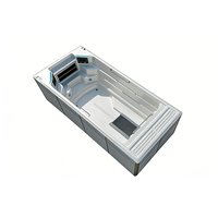 BIGEER 2026 Nouvelle Piscine Spa Hydraulique Sans Fin en Acrylique BG-6661 Balboa, Luxe Moderne Amélioré en Acier Inoxydable Brossé Argenté