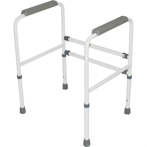 Cadre de sécurité pour toilettes réglable en hauteur et en largeur, résistant à la rouille, avec main courante de soutien pour la salle de bain, idéal pour les soins à domicile - Product Image 3