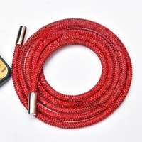 Cordon en verre cristal entièrement orné de diamants, tube rond, pour ceinture de vêtement, cordon de pantalon, cordon de chapeau, nœud papillon DIY, cordon de suspension pour téléphone portable, accessoire