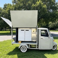 Camion de restauration mobile pour hot-dogs, barbecue, pizza, glaces, café, en acier inoxydable et fibre de verre, résistant à la rouille, pour usage extérieur, style rétro