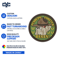 Patchs en PVC souple 3D gaufrés personnalisés avec logo animal, colorés et vifs, en forme d'ovale, pour la chasse au canard, à coudre