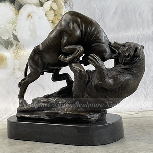 <span class=keywords><strong>Statuette</strong></span> a tema animale in pietra scolpita in metallo statuetta scultura in metallo con stile moderno in ottone bronzo - Product Image 6