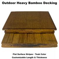 Plancher de terrasse extérieur en bambou massif, surface lisse, pour toits, quais, bord de lac, maisons d'hôtes, parcs, 1860x140x20mm, épaisseur personnalisable