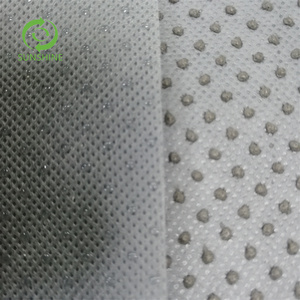 Dệt may không thấm nước chống trượt mat 100% <span class=keywords><strong>PP</strong></span> không trượt không dệt vải với PVC Silicone dots cho thảm dép giày - Product Image 4