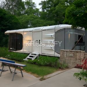 Maison conteneur préfabriquée modèle K5 en structure légère en acier pour les vacances, maisons modernes en verre, maison-capsule, commerce - Product Image 2