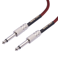 Câbles d'instruments, cordon de guitare électrique, 1/4 pouce droit, prise mono TS 6,35 mm, câble de connexion pour guitare, basse, batterie, appareil audio