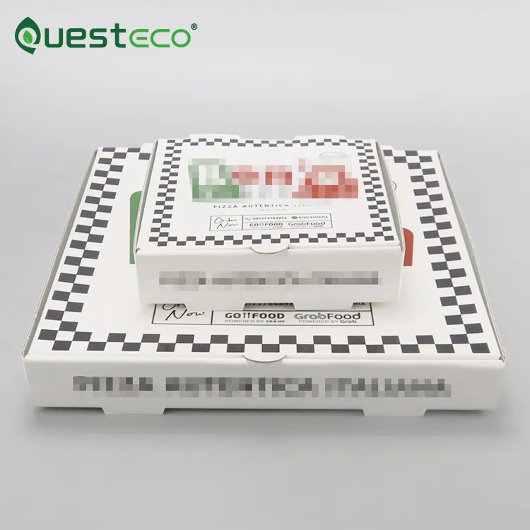 Kotak Pizza persegi besar, kotak Pizza aluminium Foil termal 12 14 18 inci 33 35 cm
