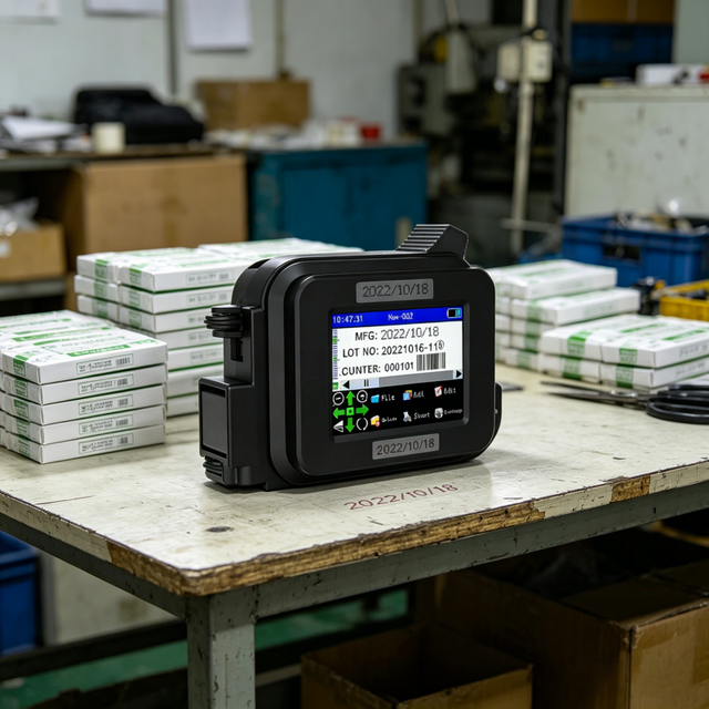 Portable Handheld Inkjet Printer for Cardboard Color Inkjet Coder for Corrugated Box Marking