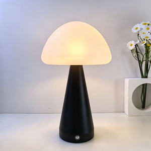 Veilleuse LED en cristal blanc chaud, bouton manuel, rechargeable USB, moderne, 2700K Ra90, 25000 heures, Tulipe moyenne - Product Image 5