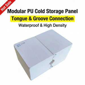 Panneau modulaire en polyuréthane (PU) et PIR pour entrepôt frigorifique, panneau sandwich imperméable pour entrepôt alimentaire, congélateur pharmaceutique - Product Image 2