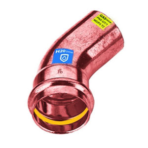 Raccord coudé pressé en cuivre à 45 degrés, diamètre 12 mm, pour tuyaux d'eau et de gaz - Product Image 1